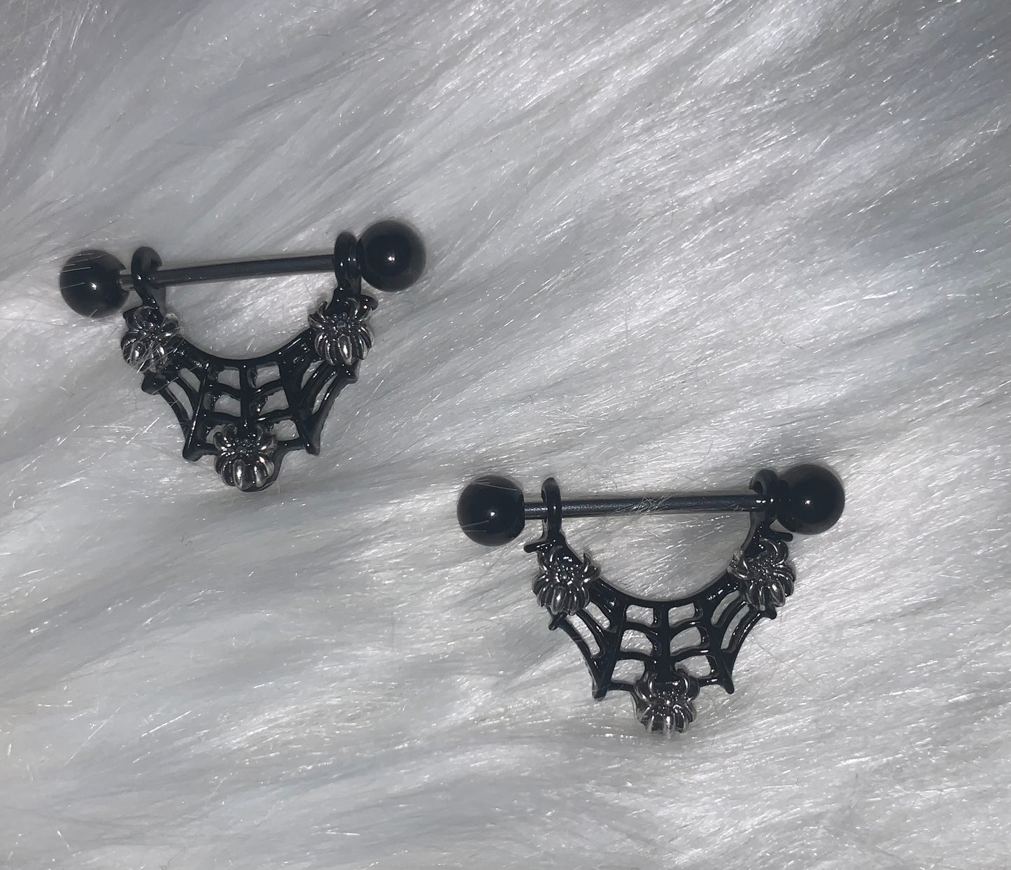 Spiderweb Nipple Ring