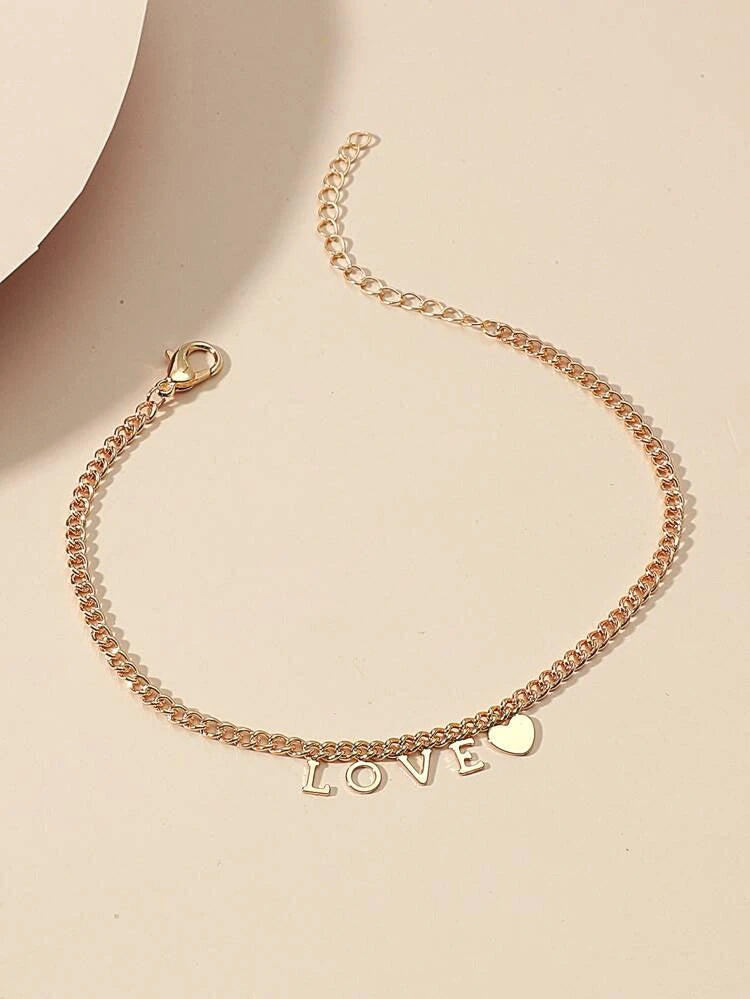 “Love” Letter Anklet