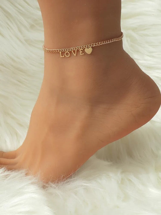 “Love” Letter Anklet